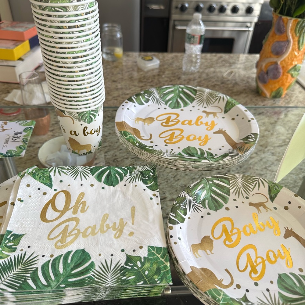 Baby boy shower - jungle themed bundle